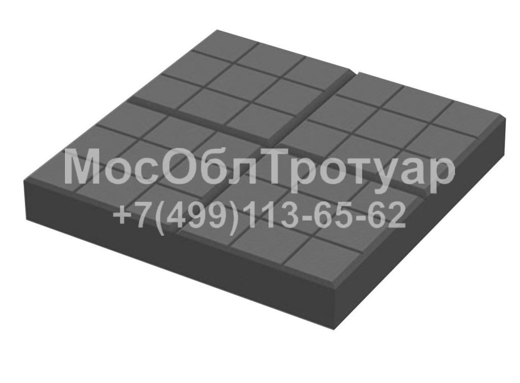 МосОблТротуар Тротуарная плитка Сеточка 350х350х50 Черная фото