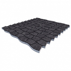 Steinrus Тротуарная плитка Аксио Макси, 80 мм, Габбро, backwash