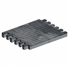 Steinrus Тротуарная плитка Кроссбар Хэви, 100 мм, ColorMix Актау, гладкая