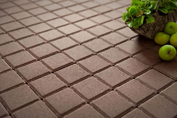 Steingot Тротуарная плитка Квадрат 100*100*60 Темно-коричневый (верхний прокрас)