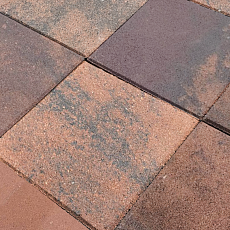Нобетек Тротуарная плитка квадрат 2К5ф 300*300*50 Color Mix №15 Терракот
