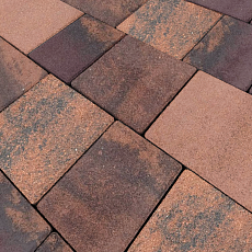 Нобетек Тротуарная плитка новый город 1НГ4Ф Color Mix №15 Терракот