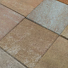 Нобетек Тротуарная плитка квадрат 2К5ф 300*300*50 Color Mix №2 Янтарь