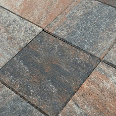 Нобетек Тротуарная плитка квадрат 1К5ф 400*400*50 Color Mix №29 Вулкан