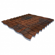 Steinrus Тротуарная плитка Аксио Макси, 80 мм, ColorMix Штайнрус, гладкая